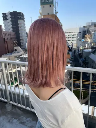 ミディアム カラー ヘアアレンジ 具志堅 良のヘアスタイル