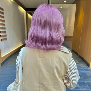 ミディアム カラー 堺 鳳 ママ美容師 yukariのヘアスタイル