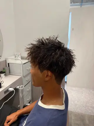 カラー パーマ メンズ 個室サロンKAITO メンズ特化美容師のヘアスタイル
