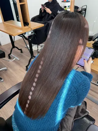 ロング 渋谷レイヤーカット❌ 縮毛矯正専門/武田涼のヘアスタイル
