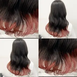ミディアム カラー パーマ ヘアアレンジ メンズ キッズ ネイル マツエク・マツパ 上品＆韓国風 🥀海心🥀のヘアスタイル