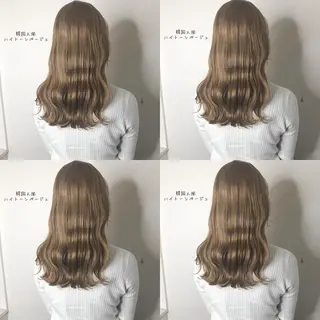 セミロング カラー あさだ しゅうたろうのヘアスタイル
