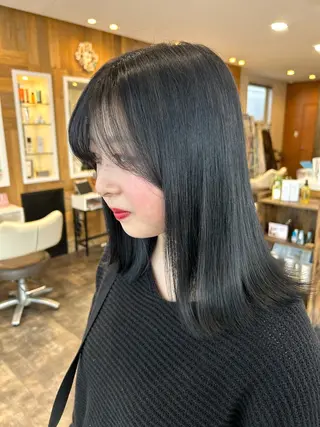 ミディアム カラーモデル募集中 美容室ハピスのヘアスタイル