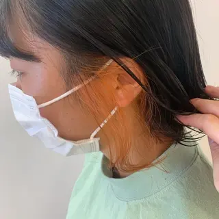 ショート カラー 暖色/ブリーチカラー 🎀 M i k uのヘアスタイル