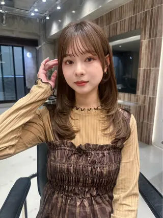 セミロング mizuki /カットモデル募集のヘアスタイル