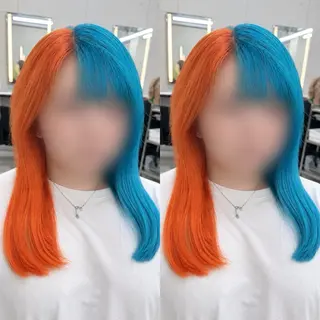 セミロング カラー PSY【サイ】池袋 KYOKAのヘアスタイル