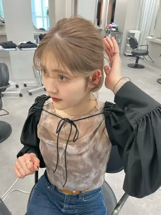 ロング カラー 香月 元希のヘアスタイル
