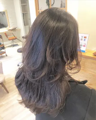 セミロング カラー パーマ ヘアアレンジ 【ツヤ髪美容師】 ツダケイスケのヘアスタイル