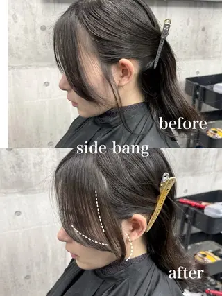 ロング カラー ヘアアレンジ なな 顔周りカット/ 透明感カラーのヘアスタイル