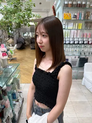 セミロング 青木 あおいのヘアスタイル