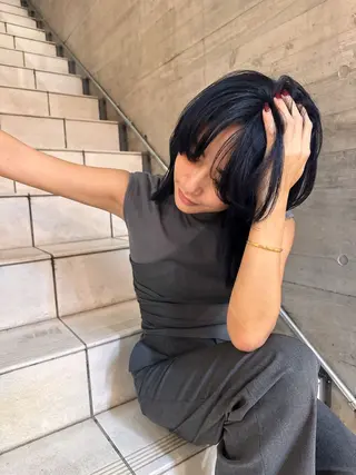 セミロング カラー 柚菜 🫧𓂃𓈒𓏸のヘアスタイル