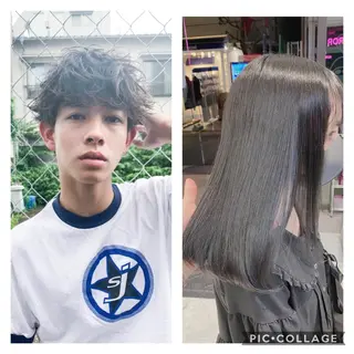 ショート バレイヤージュ特化/ アキラのヘアスタイル