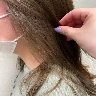 セミロング カラー 北川 智海のヘアスタイル