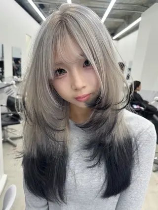 ロング カラー Kazuki/名古屋 ブリーチ/髪質改善のヘアスタイル