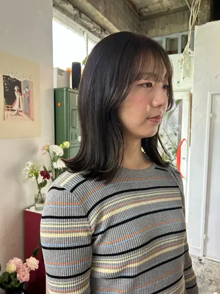 ミディアム カラー maho/垢抜け カラーパーマのヘアスタイル