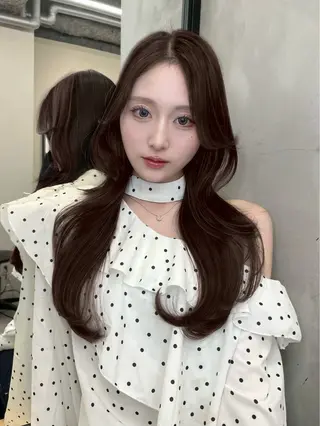 ロング カラー ヘアアレンジ 艶髪特化/矯正/ 髪質改善/吉田光佑のヘアスタイル