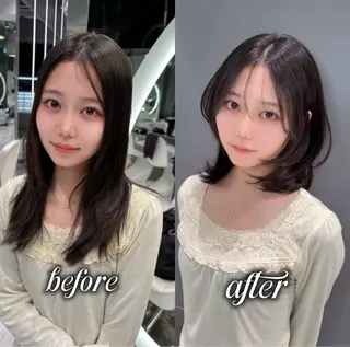 ショート がわ/ハイレイヤー /ハイトーンカラーのヘアスタイル