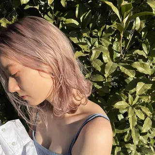 ミディアム ヘアアレンジ ブリーチなしWカラー ／レイヤー🎀マリノのヘアスタイル