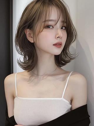 ミディアム 艶カラー/レイヤー Nanami🎀のヘアスタイル