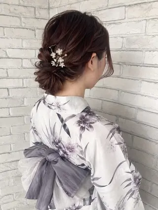 ヘアアレンジ あやか 白髪ぼかしハイライトのヘアスタイル