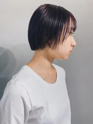 カラー ボブパーマコテ巻き風 パーマNo1深江秀平のヘアスタイル