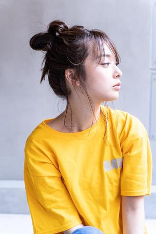 ミディアム カラー ヘアアレンジ 💝髪質改善💝_ chlom🌸春🌸のヘアスタイル