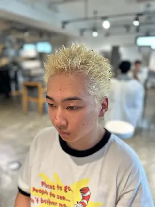 ショート カラー パーマ メンズ 【メンズ職人】 ✂️佐藤友のヘアスタイル