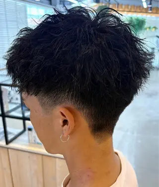 パーマ メンズ 若原 絃汰のヘアスタイル