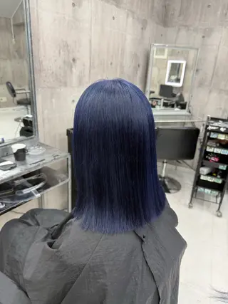 ミディアム カラー メンズ 推しカラー📣青、紫 寒色🫧かずき🫧のヘアスタイル
