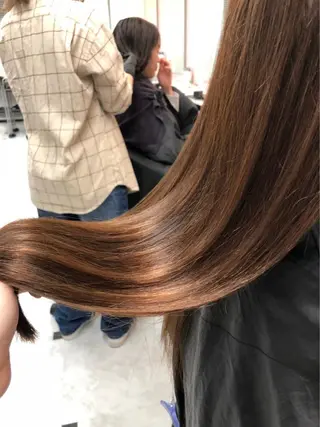 セミロング 🥞ベージュ系カラー 【すずきりほ】🥞のヘアスタイル