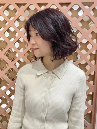 ミディアム パーマ 川間 将彦のヘアスタイル