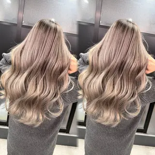 ロング バレイヤージュ ボブ🌈ナツヤのヘアスタイル