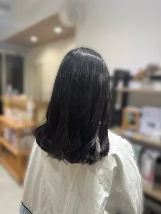 セミロング パーマ 藤田 紋芽 Jr.stylistのヘアスタイル