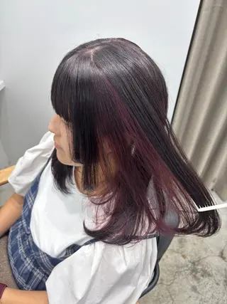 ミディアム カラー レイヤーカット KAEのヘアスタイル