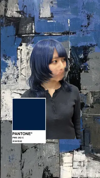 ミディアム カラー GiseL ゆうな 2階 ブリーチのヘアスタイル