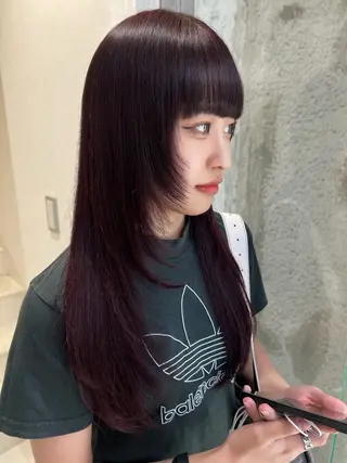 ロング リコ 渋谷 ハッシュカットのヘアスタイル