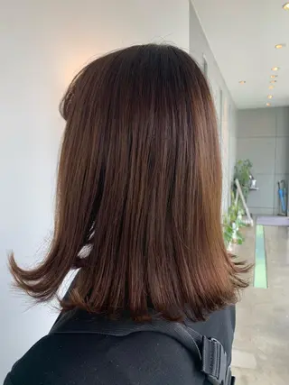 ミディアム おせ ちさとのヘアスタイル