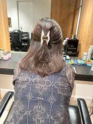 ミディアム カラー スキバサミを使わない カット🌼唯🌼のヘアスタイル