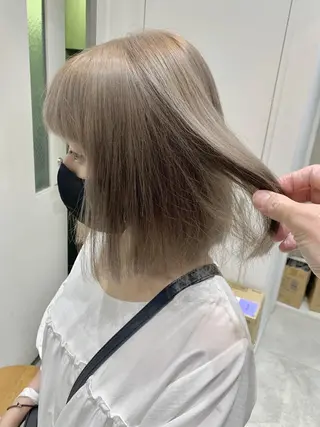 ミディアム カラー パーマ ヘアアレンジ 縮毛矯正/美髪 髪質改善/石田幸輔のヘアスタイル