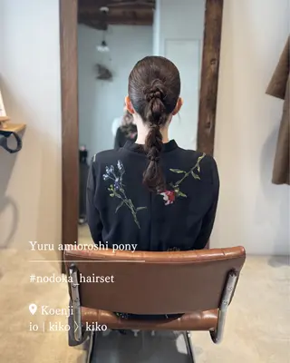 セミロング ヘアアレンジ お呼ばれセット🕊️ 高円寺/太田和のヘアスタイル