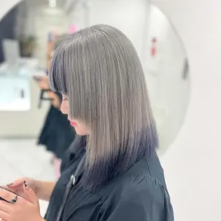 セミロング ハイトーンカラー 🎀アカデミー札幌のヘアスタイル