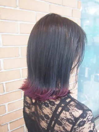 ミディアム カラー パーマ ヘアアレンジ メンズ キッズ ネイル マツエク・マツパ サロンドミルク 渋谷高比良のヘアスタイル