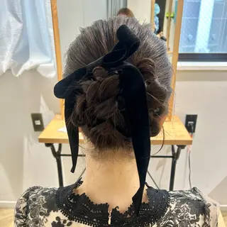 ヘアアレンジ 暖色カラー🪷 オタク美容師🎶のヘアスタイル