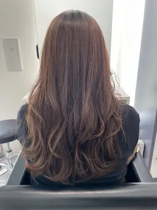 ロング カラー パーマ 末石 智のヘアスタイル