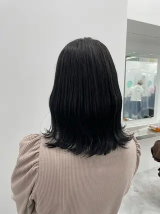 セミロング カラー ヘアアレンジ 縮毛矯正/髪質改善/ ブリーチ毛/木元渓太のヘアスタイル