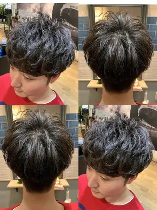 ショート カラー パーマ ヘアアレンジ メンズ 🔥メンズパーマ 特化 渡辺一翔のヘアスタイル