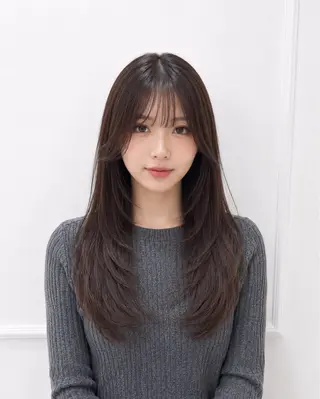 ロング 縮毛矯正指名No.1 レイヤー/SHIMAのヘアスタイル