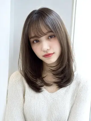ミディアム カラー ✨毛髪診断で絶対綺麗 ✨美髪艶髪専門✨高浪のヘアスタイル