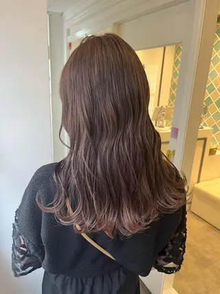 セミロング カラー . AYUKAのヘアスタイル