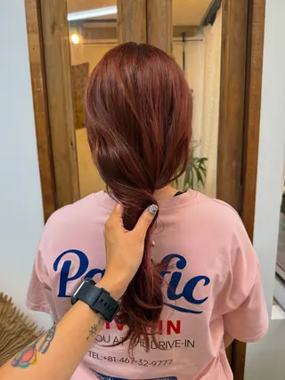 ロング カラー パーマ ヘアアレンジ 小野江 祐李のヘアスタイル